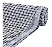 FINGERINSPIRE 1m Tissu en Coton Tartan Noir et Blanc Tissu à Coudre Tartan 1.56m Large Tissu à Carreaux Tissu en Coton Rectangulaire Avec Motif Tartan Vêtements de Poupée Tissu Artisanal Au Mètre