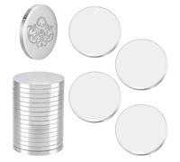 FINGERINSPIRE 20 Pièces Flans De Pièces En Acier Inoxydable 304 32mm Flans À Poinçonner Pour Gravure Épaisseur 3mm Flan Ronds Pour Jetons Personnalisés Marqueurs De Balle De Golf Création Bijoux DIY