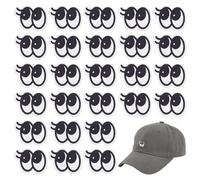 FINGERINSPIRE 200Pcs Patchs à Coudre Non Tissés pour Les Yeux de Couleur Noire Patchs en Tissu pour Les Yeux et Les Cils Accessoires de Costumes pour la Réparation de Vêtements Veste Robe Poupée