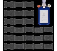 FINGERINSPIRE 24 Porte Badge Rectangulaire Transparent Vertical/Horizontal Avec Trous pour Épingles 8 Porte Badges pour Infirmières Carte D'Étudiant Affichage de la Carte D'Employé
