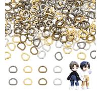 FINGERINSPIRE 240 Pcs Mini D Rings Semi-Circular D Ring 4.5mm D-Metal Ring Buckle Small D-Shape Buckle Rings For Hardware Bags/Bretelles Mixed Color D-Rings For DIY Accessories