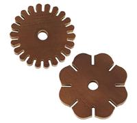 FINGERINSPIRE 2Pcs 2 Styles Tricot de Bracelets en Bois Marron Noix de Coco Disques à Tricoter Kit de Bracelets en Bois Planche pour Cordon Bracelet en Bois Fleur Disque de Tressage pour Bijoux DIY