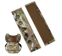 FINGERINSPIRE 2Pcs Coussinet D'Épaule Rectangulaire en Nylon Couleur Olive de 23.5x6cm Confortable Doux et Léger avec Entretoise en Mousse et Maille pour Gilets Fcpc Jpc Sacs à Bandoulière