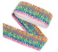 FINGERINSPIRE 3.65M Nylon Bande Élastique 50mm Large Couture Bandes Élastiques Plat avec Lettres Motif Bande Élastique Coloré Élastique Dentelle Garniture pour Robe Ceinture Perruque Bandes Couture