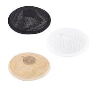 FINGERINSPIRE 3 Couleurs Base de Chapeau Ronde avec Clip 130mm de Diamètre Polyester Sinamay Cercle Base de Chapeau Base Chapellerie Femmes Chapeau Fabrication Fourniture de Matériel pour Chapeau DIY