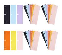 FINGERINSPIRE 30Pcs Mini Intercalaires Classeur Snap-In Marque-Page, 278x80mm 6Couleurs Intercalaires Cahier Classeur 3 Anneaux Intercalaire Plastique Amovibles pour Cahier Planner Feuilles Mobiles