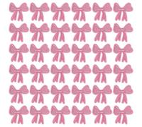 FINGERINSPIRE 36Pcs Patchs Nœud 3.3x3.3cm Mini Nœud Rose à Repasser Applique Brodé Mignon Nœuds Papillon Patchs à Repasser pour DIY Vêtements Chapeaux Sacs Scrapbooking