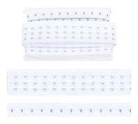FINGERINSPIRE 3m Paire De Ruban à Crochets Et Œillets à 3 Rangées Ruban De Ruban en Polyester à Espacement Blanc De 27.5 mm De Large avec Crochet Et Œillet en Acier Inoxydable Ruban De Coupe De Bord