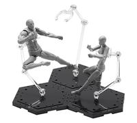 FINGERINSPIRE 3Pcs Support de Figurine D'Action Support D'Affichage de Figurine D'Action Base Hexagonale pour Modèle de Poupée Support Modèle Miniature Noir Bases pour HG RG SHF 1/144 Figurines