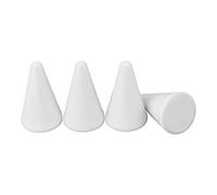 FINGERINSPIRE 4 pièces Porte-Anneau en Porcelaine Tour Blanc en céramique Forme de cône présentoir décoratif pour Affichage de Bijoux réglage de l'anneau en Porcelaine (3x5 cm)