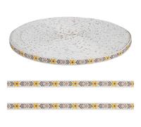 FINGERINSPIRE 45.72m Borde Dentelle Fleur Ruban Jacquard 10mm Rubans Chinlon Brodés Motif Fleur Ruban Coloré Matériel Nœud Dentelle Fournitures DIY Artisanat pour Scrapbooking Emballage Cadeau
