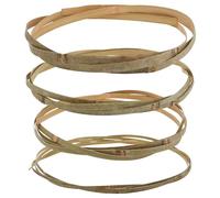 FINGERINSPIRE 4Pcs Rouleau de Bandes de Bambou pour Le Tissage 4 Styles de Bandes Plates en Osier de Bambou Naturel Olive Terne Fines Bandes Plates Larges Bandes de Bambou en Rotin pour DIY Tissage