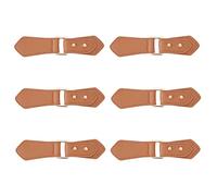 FINGERINSPIRE 6 paires de Fermetures à Bascule en Cuir Marron Selle en Cuir PU à Bascule avec Épingles en Métal Fermoir en Cuir Fermeture à Pression de Remplacement pour Chaussures Manteau Veste