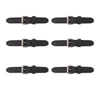 FINGERINSPIRE 6 Paires de Fermetures à Bascule en Cuir PU Noir à Bouton-Pression en Cuir avec Boucle de Veste en Métal Fermoir à Bouton-Pression de Remplacement pour Chaussures Manteau Veste