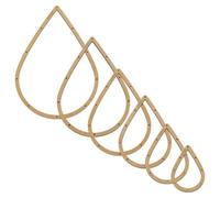 FINGERINSPIRE 6Pcs Cadre en Forme de Larme pour Vitrail 6 Tailles Modèles de Fabrication de Verre Panneaux MDF Burlywood Couleur pour Vitraux Outil de Fabrication de Forme de Larme pour Artisanat DIY