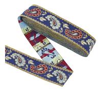 FINGERINSPIRE 7m Vintage Jacquard Ribbon 3cm Wide Ethnic Style Embroidery Polyester Ribbon Fabric Floral Pattern Trim for DIY Garment Clothing Accessories Embellishment Decorations