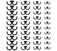 FINGERINSPIRE 80 Pcs Patchs de Bouche d'animal en Feutre pour Crocheter des Peluches et des Peluches 4 Tailles Pièces de Bouche en Feutre de Couleur Noire pour Marionnettes et Animaux en Peluche