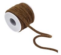 FINGERINSPIRE 9.1m Cordon Tour de Cou en Chenille Cordon Tubulaire Rond 6mm avec Bobine Coton Doux Cordon de Remplacement pour Cordon de Serrage Brun Noix de Coco Cordon Serrage Rond pour VêTements