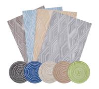 FINGERINSPIRE 9 Pcs Tapis Miniatures pour Maison de Poupée Tapis Ronds Tissés Vintage Tapis Rectangulaires Mini Couvertures Tapis Miniatures pour Décoration de Maison Miniature à L'échelle 1/12