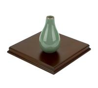 FINGERINSPIRE Base de Support Carrée en Bois MDF Marron Coco Base en Bois 17.25x17.25x1.8cm avec Bord en Doucine Base de Présentation Bois pour Pierres Précieuses et Bijoux Vase Sculpture Collection