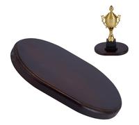 FINGERINSPIRE Base Ovale en Bois de Coco Marron 18X15cm Base en Bois Brut de Forme Ovale Base de Structure Moulée à la Main Base de Sculpture Souvenir pour Anniversaire Mariage DIY Décoration Maison