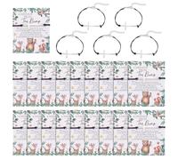 FINGERINSPIRE Bracelet à Maillons Croisés en Alliage Cordon Pendentif Croix en Polyester Avec 24 Cartes de Présentation de Bracelets Papier Ensemble Bracelets Pendentifs Décor Avec Fermoir Mousqueton