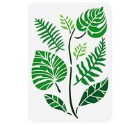 FINGERINSPIRE Feuilles de Palmier Pochoir 29.7x21cm Pochoirs Muraux Plante Feuille Art Artisanat Pochoirs Creuser Feuilles Modèles Pochoir pour Carrelage Meubles Papier Tissu Décor à la Maison