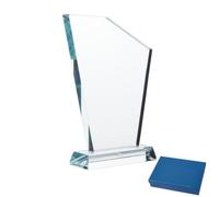 FINGERINSPIRE Flan Sublimation Cristal 15x4,2x20cm Plaque en Verre Forme Irrégulière pour Sublimation Set Unique Plaque Récompense Cristal Cadre Photo Trophée et Souvenir pour Projets DIY