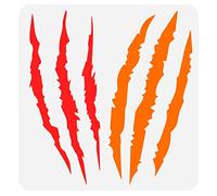 FINGERINSPIRE Griffe Marques Pochoir 30x30 cm Animaux Scratch Marks Pochoirs en Plastique Griffe Marque Motif Pochoir Réutilisable DIY Art et Artisanat Pochoirs pour Peinture Sur Murs Toile