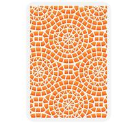 FINGERINSPIRE Holtz Mosaïque Pochoir 29.7X21cm Modèle de Mosaïque Pochoirs à Motif de Cercle Géométrique en Plastique Pochoir de Superposition Réutilisable Pochoirs pour Peinture sur Bois, Tissu Mural
