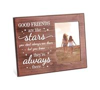 FINGERINSPIRE Les Bons Amis sont comme des étoiles, Vous ne Les voyez Pas Toujours mais Vous Savez qu'ils sont Toujours là, Cadre Photo ami 10x15cm, Cadre Photo en Bois Unique BFF Anniversaire