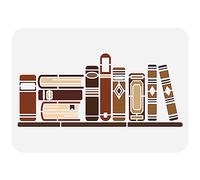 FINGERINSPIRE Livre Pochoir pour Peinture 29.7x21cm Réutilisable - Bibliothèque Collection Livres DIY Artisanat Peinture Murale pour Mur en Bois - Décoration de Retour à L'école