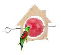 FINGERINSPIRE Mangeoire à Oiseaux Suspendue en Bois en Forme de Maison Support à Fruits 150x227x10mm Nichoir Rustique Avec 2 Perchoirs pour Jardin et Terrasse pour les Amateurs Observation Des Oiseaux
