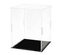 FINGERINSPIRE Mini Vitrine de Casque avec 13 Caoutchouc 16.5x16.5x20.5cm Assembler Boîte Acrylique Transparente Antipoussière Transparent Étanche Protection Vitrine Support pour Modèle de Basket-Ball