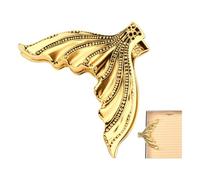 FINGERINSPIRE Pince de Lecture Queue Poisson 67.5x99.5x31mm Pince Alliage Doré Antique Multifonction Pinces Rangement Papier Pinces Journal pour Maintenir Pages Ouvertes Accessoire Lecture pour Bureau