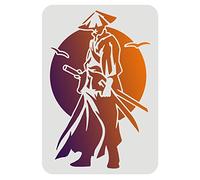 FINGERINSPIRE Pochoir à dessin réutilisable en forme de chevalier chinois - 29,7 x 21,1 cm - Pochoir Paladin pour peinture sur bois, tissu, papier, mur