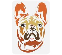 FINGERINSPIRE Pochoir Bouledogue Français 21x29.7cm Modèle de Dessin de Tête de Bouledogue Réutilisable Pochoir de Décoration de Chien de Compagnie Pochoir Animal pour Peinture Sur Bois Mur et Meubles