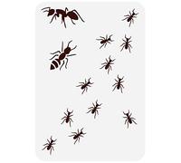 FINGERINSPIRE Pochoir de Fourmis Traînantes 29.7x21 cm Évider Colonie de Fourmis Pochoirs Réutilisable Plastique Thème Animal Pochoir Coloriage Modèle Décoratif pour Album à Faire，Artisanat, Planchers