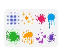 FINGERINSPIRE Pochoir de Peinture à Motifs de Graffitis 21x29.7 cm Motifs de Texture Peints à la Bombe Pochoir Réutilisable sur Le Thème des Graffitis pour Peinture sur Mur Bois Toile Tissu Meubles