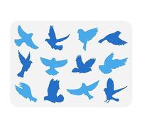 FINGERINSPIRE Pochoir de Peinture d'oiseaux Volants de 21x29.7cm, Grands Oiseaux avec Ailes Déployées, Modèle de Dessin Réutilisable sur Le Thème Animal pour Bricolage, Décoration Murale