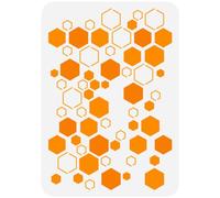 FINGERINSPIRE Pochoir de Peinture Super Hexagonal en Nid D'Abeille 21x29.7 Cm, Réutilisable, Motif Nid D'Abeille, Pochoir Floral Décoratif pour Peinture sur Mur, Bois, Carrelage, Toile, Tissu, Meubles