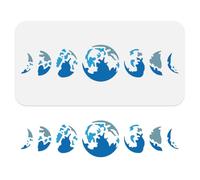 FINGERINSPIRE Pochoir de Phase de Lune 30X15cm Grand Pochoir de Lune 7 Styles Pochoir de Lune Pochoir de Pleine Lune Pochoir de Nouveaux Lune Thème de Rêve Modèle de Lune pour Carrelage Mural Papier