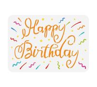 FINGERINSPIRE Pochoir de Script Joyeux Anniversaire 21x29.7cm Pochoirs de Mots de Signe D'Anniversaire Pochoir de Joyeux Anniversaire Pochoir de Thème D'Anniversaire pour Fabrication de Cartes de Vœux