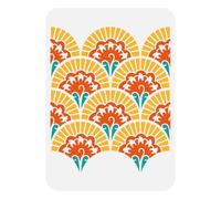 FINGERINSPIRE Pochoir D'Éventail Géométrique pour la Peinture Modèle D'Éventails Creux 21X29.7cm Motif Géométrique Décoratif Pochoir de Peinture Modèle D'Éventails Vintage Pochoir Thème Quotidien Pet