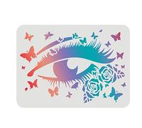 FINGERINSPIRE Pochoir pour les yeux pour la peinture - 29,7 x 21,1 cm - Réutilisable - Pochoir pour peinture sur bois, carrelage, papier, tissu, sol et mur