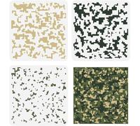 FINGERINSPIRE Pochoirs camouflet 30x30 cm Lot de 3 motifs tigre rayé, léopard