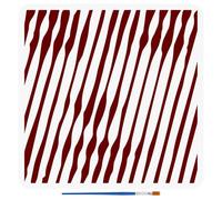 FINGERINSPIRE Pochoirs de Contours Visuels de Visage Pochoirs Op Art 30X30cm Avec Un Pinceau Pochoirs de Visage de Femme Pochoir de Visage Abstrait Modèle de Thèmes Humains pour Tissu Carreaux Meubles