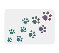 FINGERINSPIRE Pochoirs D'empreintes d'animaux 29.7x21cm Réutilisables | Motif de Empreinte de Style Cartoon, Plastique PET, Modèle Thème des Animaux pour Peinture sur Bois Mur Tissu Meubles DIY