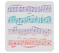 FINGERINSPIRE Pochoirs en plastique réutilisables pour peinture sur bois, sol, mur et carrelage - 30 x 30 cm