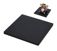 FINGERINSPIRE Présentoir Carré en Bois 25x25x1.85cm Style Minimaliste Noir Présentoir à Bijoux Plaques en Bois Gravables pour Loisirs Créatifs Présentoirs Souvenirs Exposition Art Décoration Maison